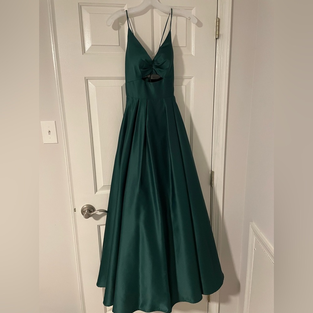 Green Silk Prom Dress